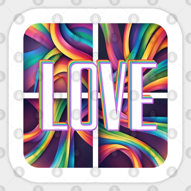 The word love on an abstract background Sticker by Studio468